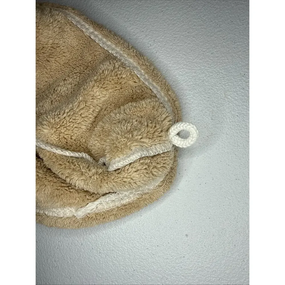 2 Pack Microfiber Hair Towel Wrap Bunny Button & Stretch Loop